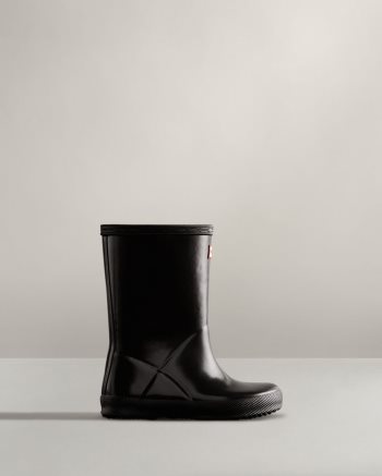 Black Kids' Hunter Original First Classic Gloss Rain Boots | YQfYNjEv