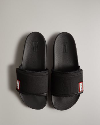 Black Women's Hunter Adjustable Slides | C8f5lUwu