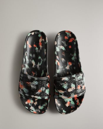 Black Women's Hunter BLOOM™ Marble Slides | JQ1e47fh