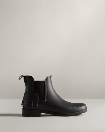 Black Women's Hunter Refined Slim Fit Rain Boots | W446ImY7