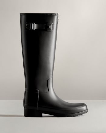 Black Women's Hunter Refined Tall Rain Boots | d8z6xc9Q