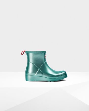 Blue Women's Hunter Play Short Nebula Rain Boots | vHjTzYx1