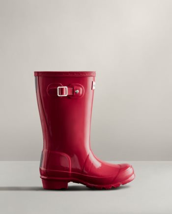 Bright Pink Kids' Hunter Original Gloss Rain Boots | OTTGjoRC