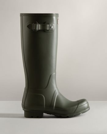 Dark Olive Men's Hunter Original Tall Rain Boots | zCAPBObR