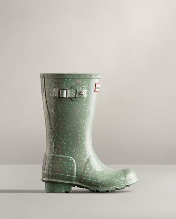 Green Kids' Hunter Giant Glitter Rain Boots | p9ptqZNN