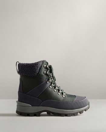 Green / Navy Women's Hunter Insulated Recycled Polyester Commando Ankle Boots | dTTeWLdl