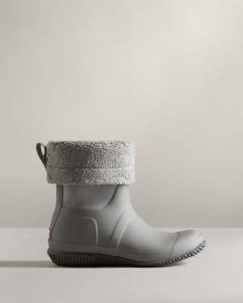 Grey / Grey Women's Hunter Insulated Roll Top Sherpa Boots | 9QxTLXiv