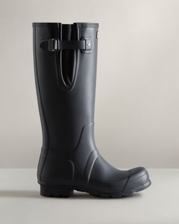 Navy Men's Hunter Tall Side Adjustable Rain Boots | 4BXAt70M