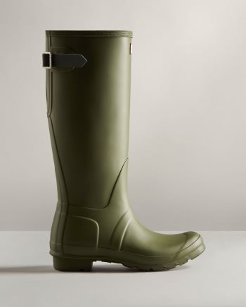 Olive / Green Women's Hunter Tall Back Adjustable Rain Boots | 9IqxJgFw