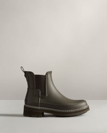 Olive Women's Hunter Refined Stitch Detail Rain Boots | Q36Z1Ikf