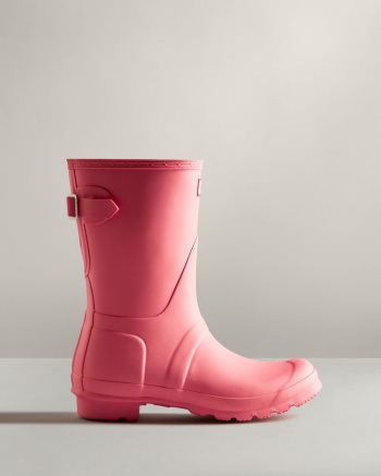 Pink Women's Hunter Short Back Adjustable Boots | JSiHIgQJ