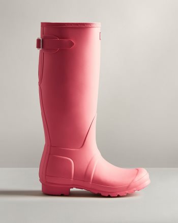 Pink Women's Hunter Tall Back Adjustable Boots | qNVQbuqU