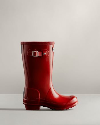 Red Kids' Hunter Original Gloss Rain Boots | E3EH1HMd