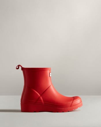 Red Women's Hunter Play Short Rain Boots | HEDSpzi2