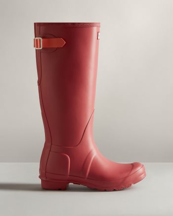 Rose / Orange Women's Hunter Tall Back Adjustable Rain Boots | vpN1cFMo