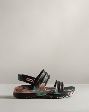 White Women's Hunter BLOOM™ Marble Sandals | mMU1X9Pe