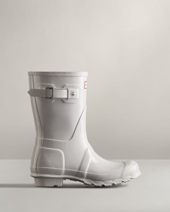 White Women's Hunter Original Short Gloss Rain Boots | Aq2Mu5k8