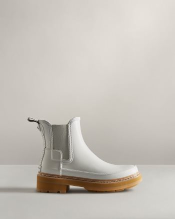 White Women's Hunter Refined Stitch Detail Rain Boots | 8Jlk5TD3