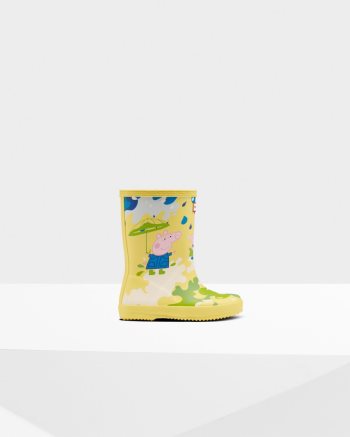 Yellow Kids' Hunter First Peppa Pig Muddy Puddles Rain Boots | yf2QxiAi