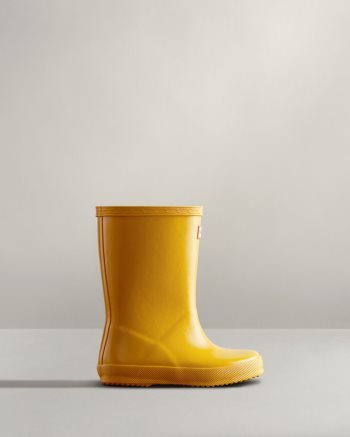 Yellow Kids' Hunter Original First Classic Gloss Rain Boots | hfVKrCL9