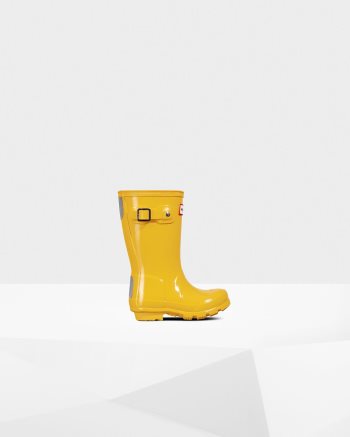 Yellow Kids' Hunter Original Gloss Boots | S1UqPPKy