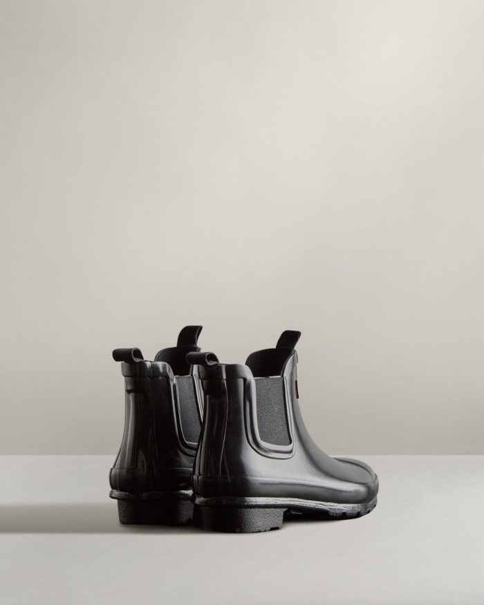 Black Kids' Hunter Gloss Chelsea Boots | LxUCzOTy