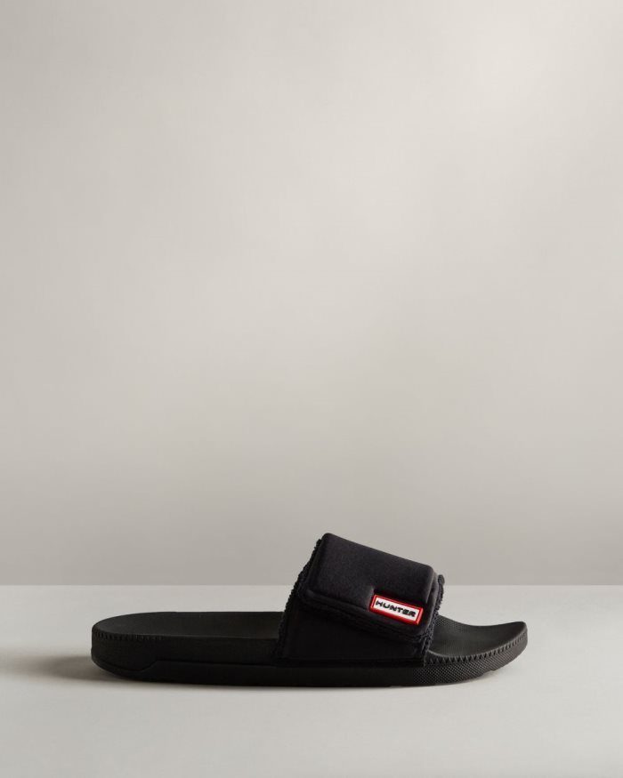 Black Men's Hunter Adjustable Slides | Ghj2jqgs