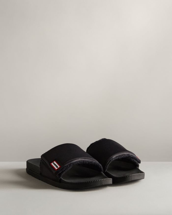 Black Men's Hunter Adjustable Slides | Ghj2jqgs