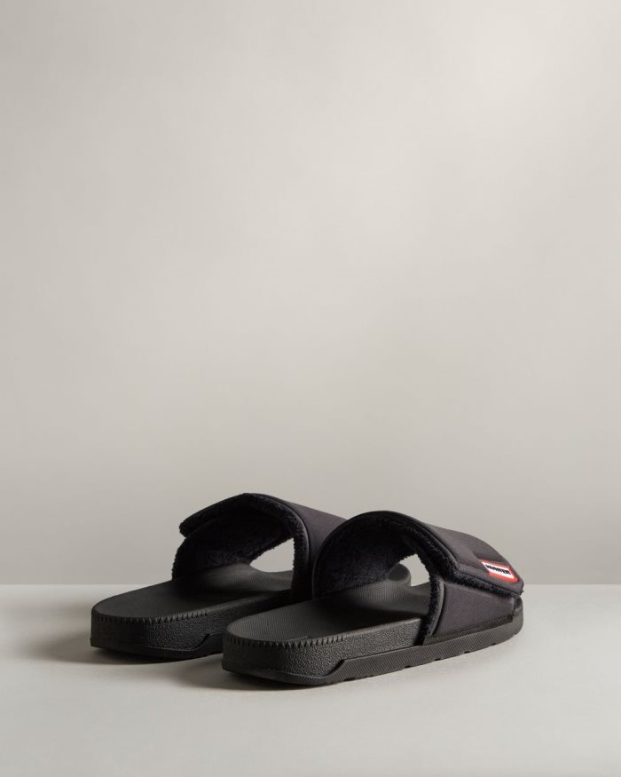 Black Men's Hunter Adjustable Slides | Ghj2jqgs