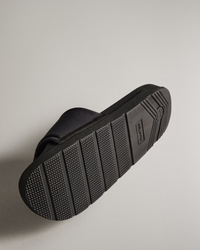 Black Men's Hunter Adjustable Slides | Ghj2jqgs