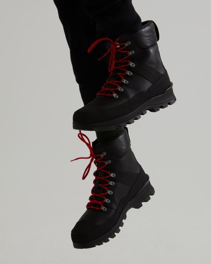 Black Men's Hunter Insulated Leather Commando Boots | bNMYtrkj