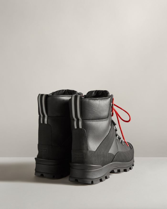 Black Men's Hunter Insulated Leather Commando Boots | bNMYtrkj