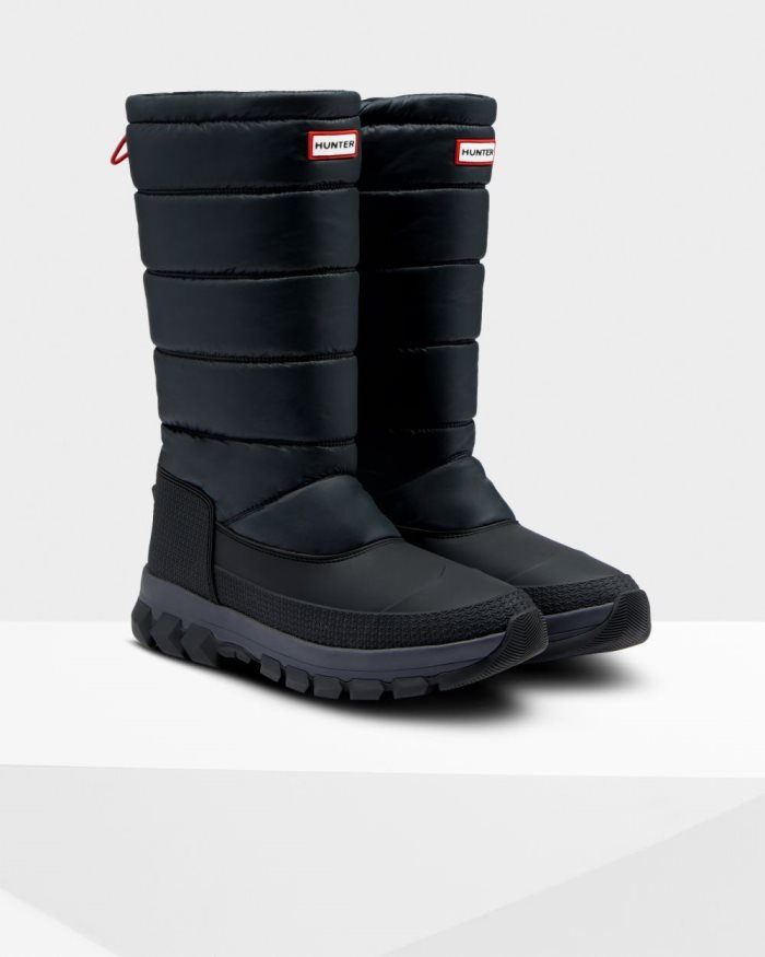 Black Men's Hunter Insulated Tall Snow Boots | rhIBlI84