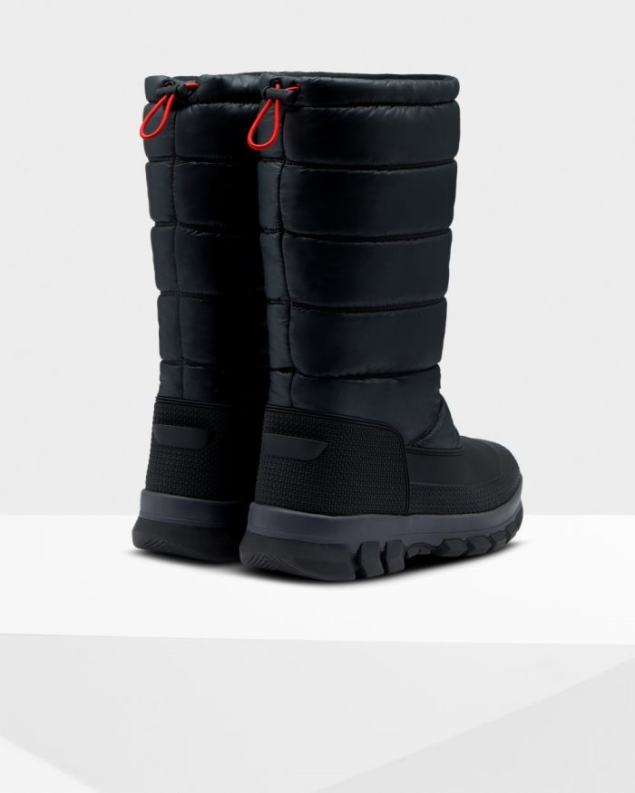 Black Men's Hunter Insulated Tall Snow Boots | rhIBlI84