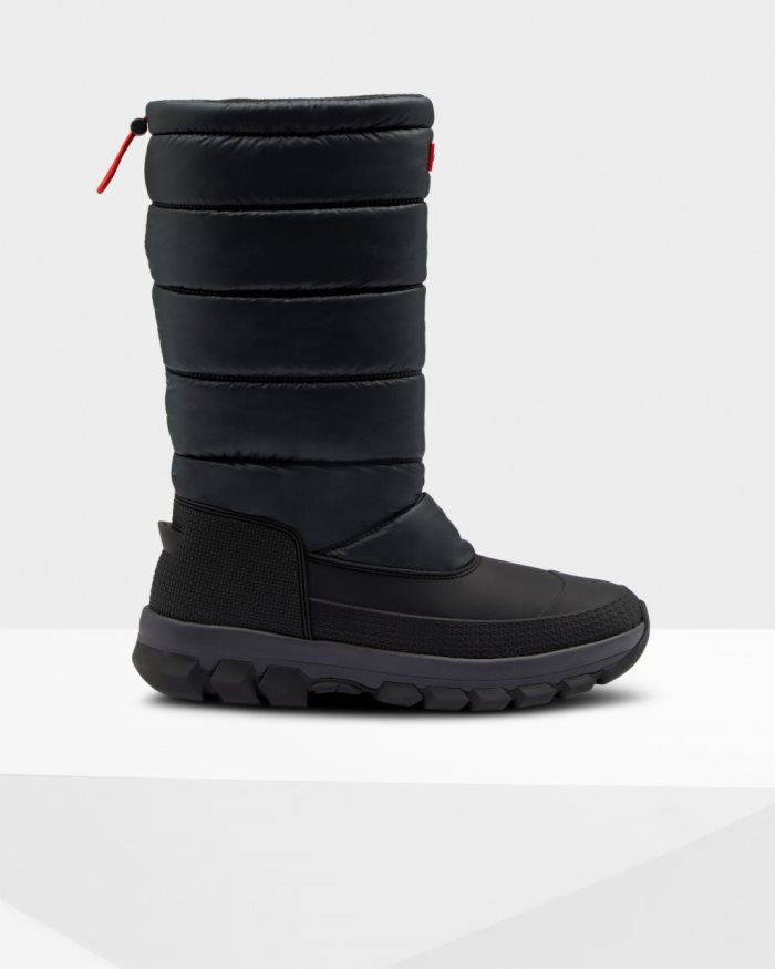 Black Men's Hunter Insulated Tall Snow Boots | rhIBlI84