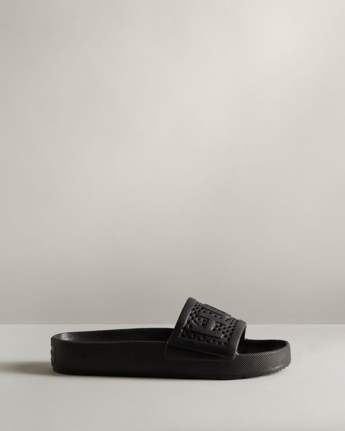 Black Men's Hunter Lightweight Moulded Slides | F5hjTS5o