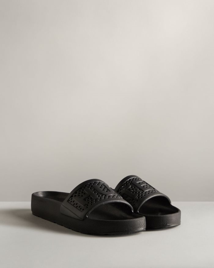 Black Men's Hunter Lightweight Moulded Slides | F5hjTS5o