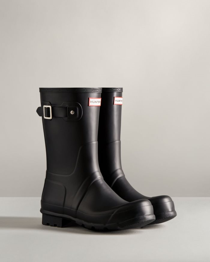 Black Men's Hunter Original Short Rain Boots | wK6irSJt