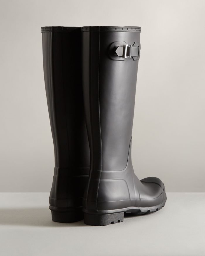 Black Men's Hunter Original Tall Rain Boots | 1xM502g2