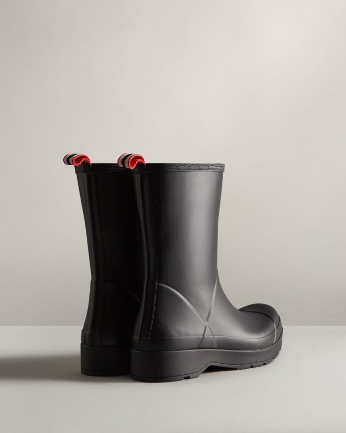 Black Men's Hunter Play Mid-Height Rain Boots | KOgzDsMJ