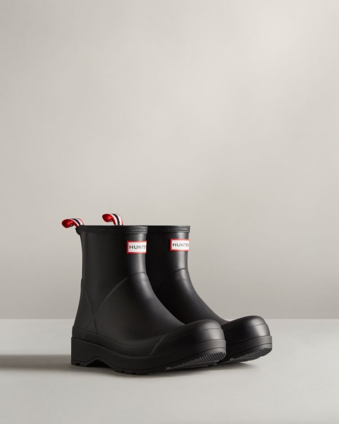 Black Men's Hunter Play Short Rain Boots | ihfDSzDl