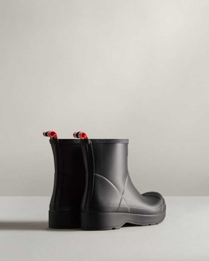 Black Men's Hunter Play Short Rain Boots | ihfDSzDl