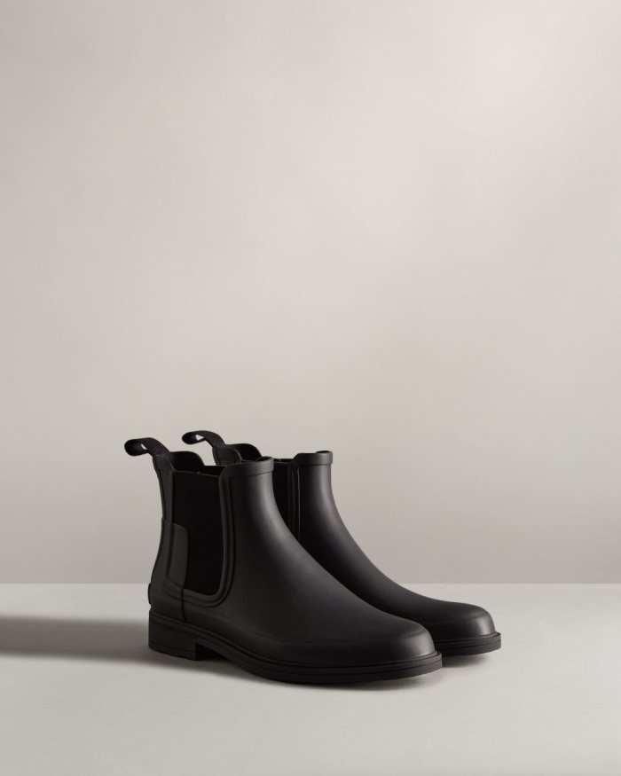 Black Men's Hunter Refined Slim Fit Chelsea Boots | VOZsyEwK