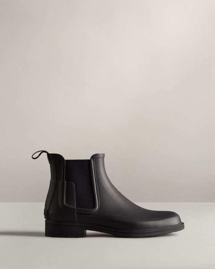 Black Men's Hunter Refined Slim Fit Chelsea Boots | VOZsyEwK