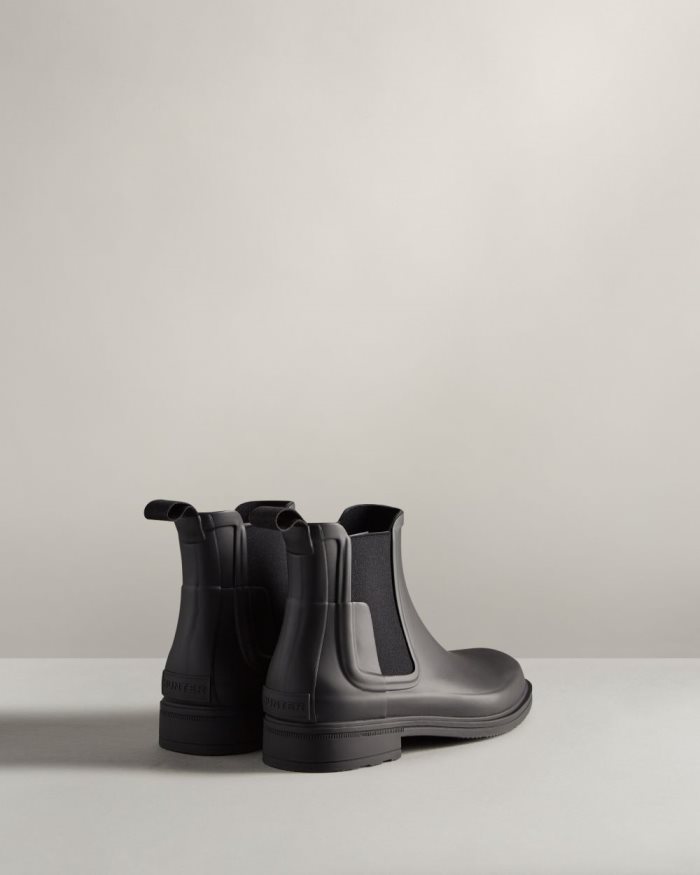 Black Men's Hunter Refined Slim Fit Rain Boots | IoZMHHt4