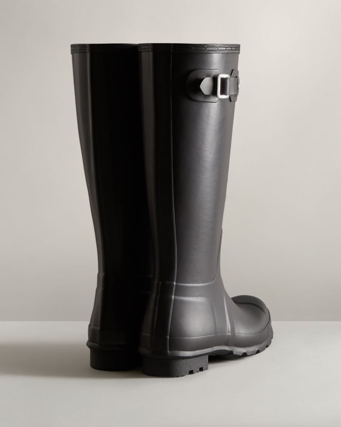 Black Men's Hunter Tall Insulated Rain Boots | c0RTDDPv