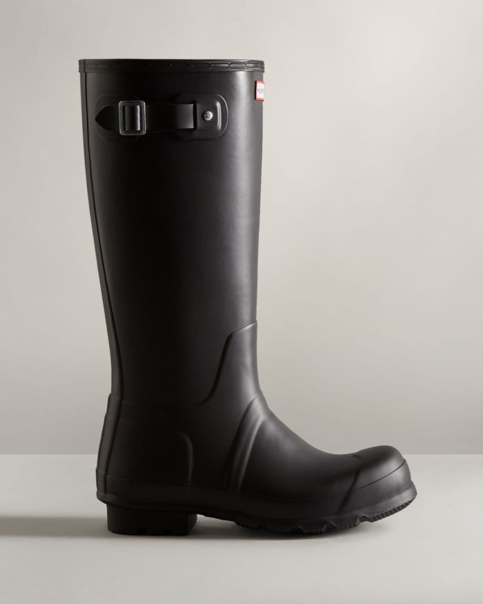 Black Men's Hunter Tall Insulated Rain Boots | c0RTDDPv