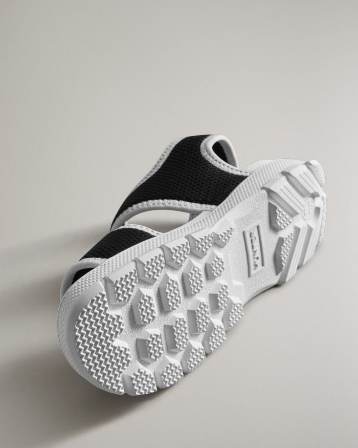 Black / White Kids' Hunter Mesh Outdoor Shoes | JXoHE83V