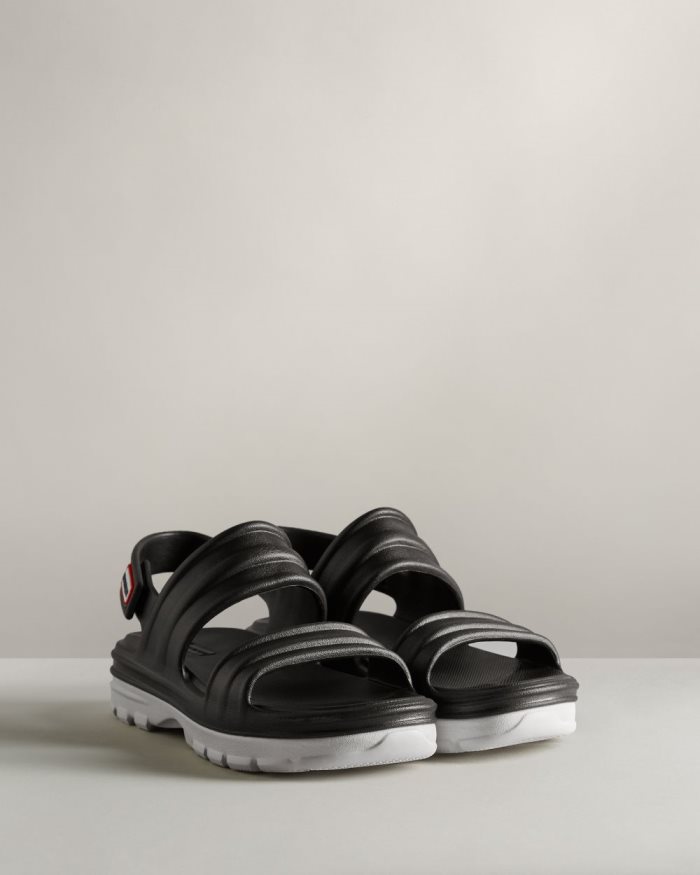 Black / White Women's Hunter BLOOM™ Sandals | 0rbeHtM9