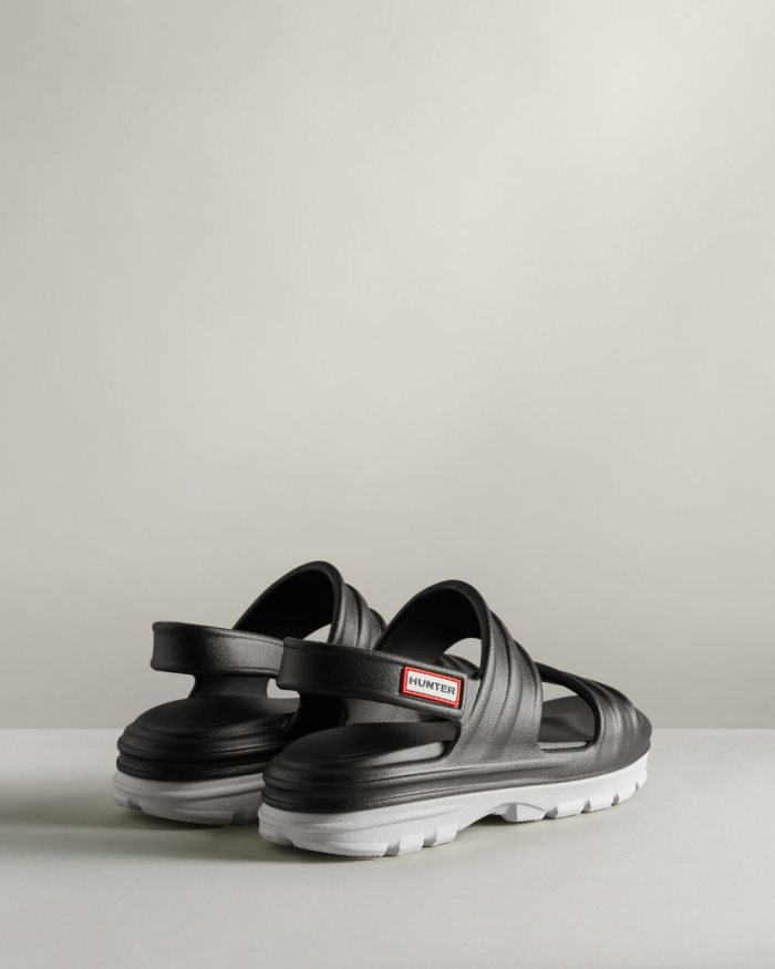 Black / White Women's Hunter BLOOM™ Sandals | 0rbeHtM9